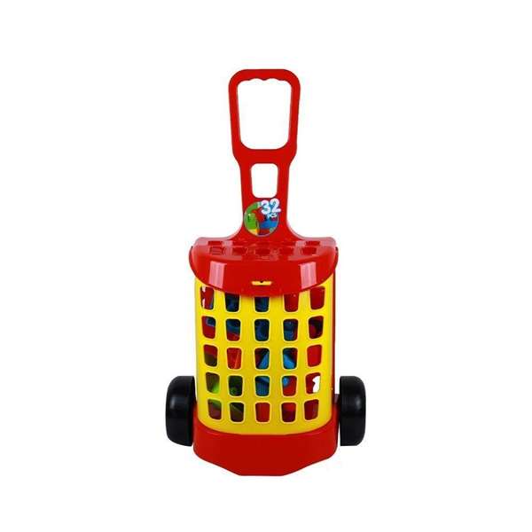 Vicam Chariot Trolley Grande avec 32 blocs 60x31x20 cm dès 2 ans Vicam Chariot Trolley Grande avec 32 blocs 60x31x20 cm dès 2 ans