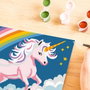 Ravensburger Tableau à Peindre par Numéros Créatif – Série D Classic, Licorne Rose Néon, Réf. 23977, Pour Enfants à partir de 9 ans