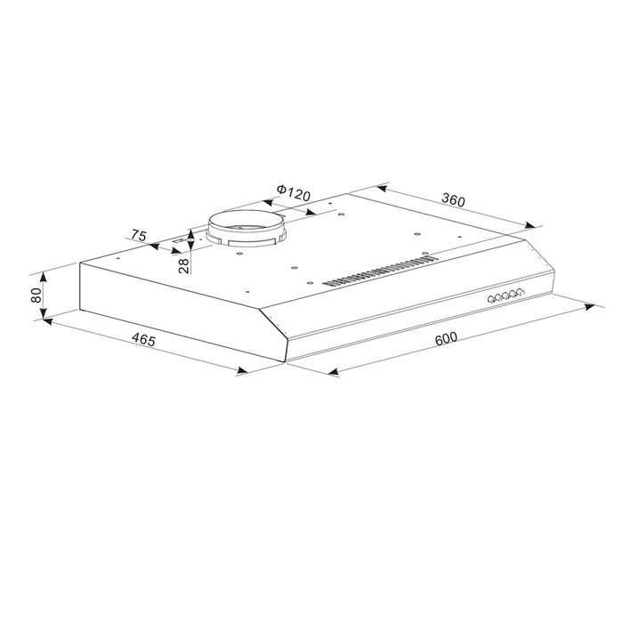 Hotte standard Cecotec Flux CM 602100 Acier