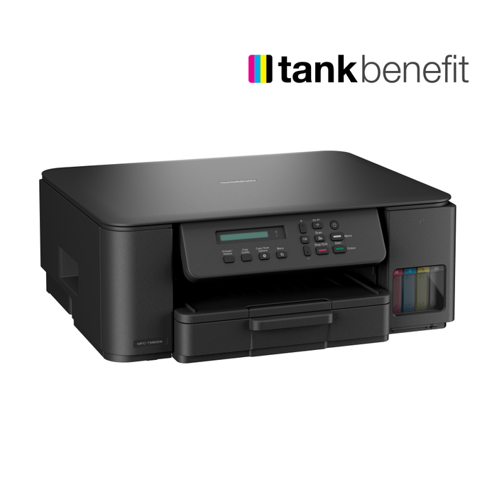 Brother DCP-T580DW Imprimante multifonction couleur Jet d'encre WiFi Duplex automatique Recharge