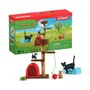 Schleich 42501 Farm World - Coffret aire de jeu figurines chats et chatons adorables, pour enfants à partir de 3 ans