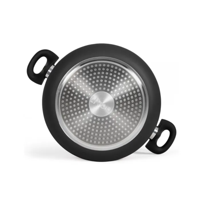 Livoo Faitout en Aluminium Antiadhésif 28 cm Noir - Compatible Induction et Tous Feux - Réf. MEP151N Livoo Faitout en Aluminium Antiadhésif 28 cm Noir - Compatible Induction et Tous Feux - Réf. MEP151N