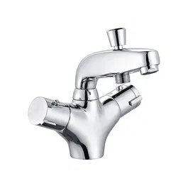 Edouard Rousseau Mitigeur Thermostatique Bain Douche VOLGA 2 Monotrou Chromé avec sécurité anti-brûlure 38°C et bouton éco-stop