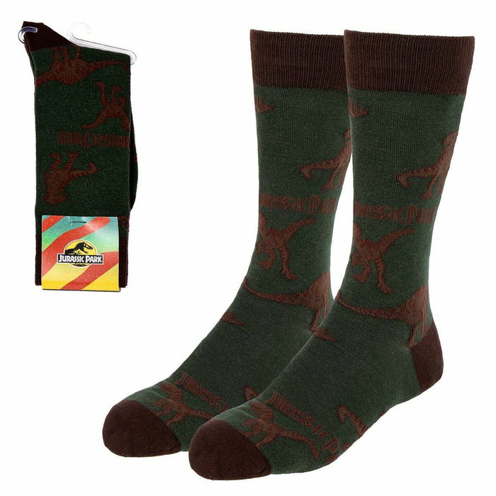 Jurassic Park Chaussettes Unisexe Vert foncé 40-46 Jurassic Park Chaussettes Unisexe Vert foncé 40-46