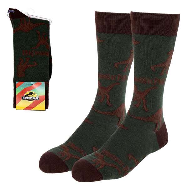 Cerdá Chaussettes Jurassic Park Taille Unique 40-46 - Vert Foncé