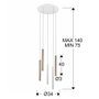 Lampe À Suspension Varas Acier/Acrylique LED 25W 2250Lm Dimmable 3000K