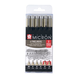 Sakura Sakura Pigma Micron Set de promotion 4+2 Noir