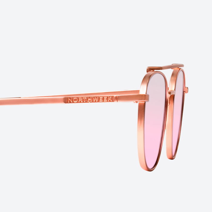 Northweek Lunettes de soleil FALCON #dawn Aviateur Polarisées UV400 Rose Monture Or Rose Unisexe 1 u