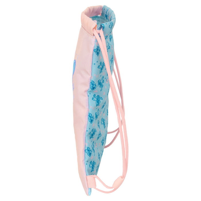 Sac à dos serré par des ficelles Lilo & Stitch Ohana Bleu Rose 26 x 34 x 1 cm