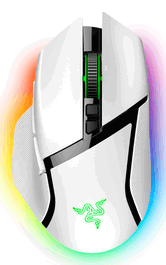 Razer Souris sans fil Basilisk V3 Pro Gaming White RZ01-04620200-R3G1 avec capteur optique 30K DPI et 11 boutons programmables