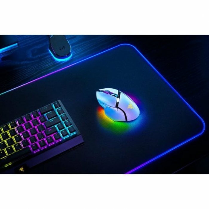 Razer Souris sans fil Basilisk V3 Pro Gaming White RZ01-04620200-R3G1 avec capteur optique 30K DPI et 11 boutons programmables