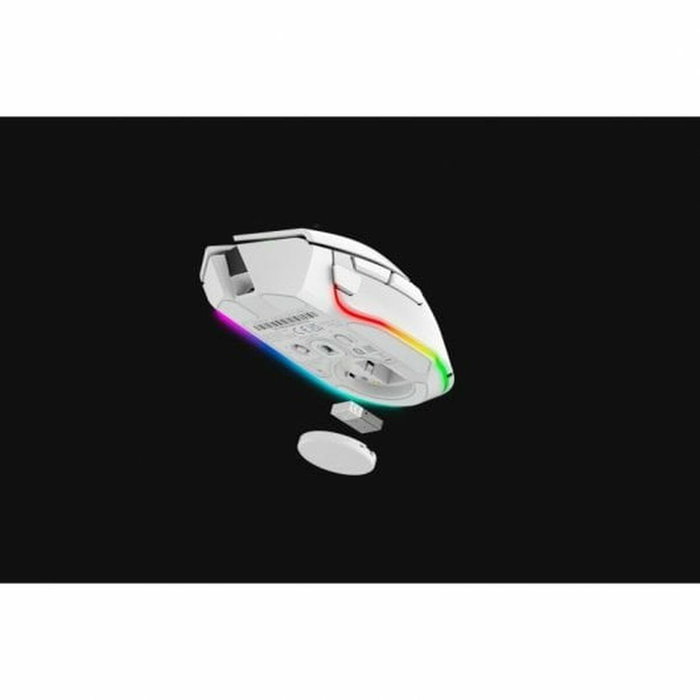 Razer Souris sans fil Basilisk V3 Pro Gaming White RZ01-04620200-R3G1 avec capteur optique 30K DPI et 11 boutons programmables
