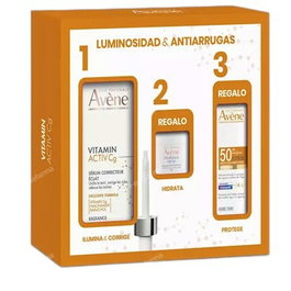 Avène Coffret 3 Pièces : Sérum Vitamine C, Gel Aqua et Crème Solaire SPF50