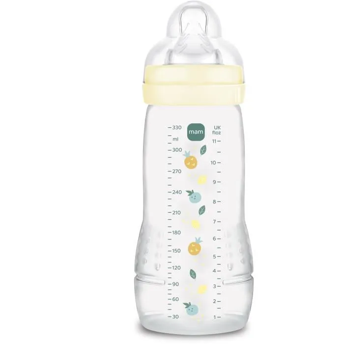 MAM Baby Easy Active Biberon 2eme Âge +6 mois 330 ml - Tétine Débit X - Perle - Biocirculaire MAM Baby Easy Active Biberon 2eme Âge +6 mois 330 ml - Tétine Débit X - Perle - Biocirculaire