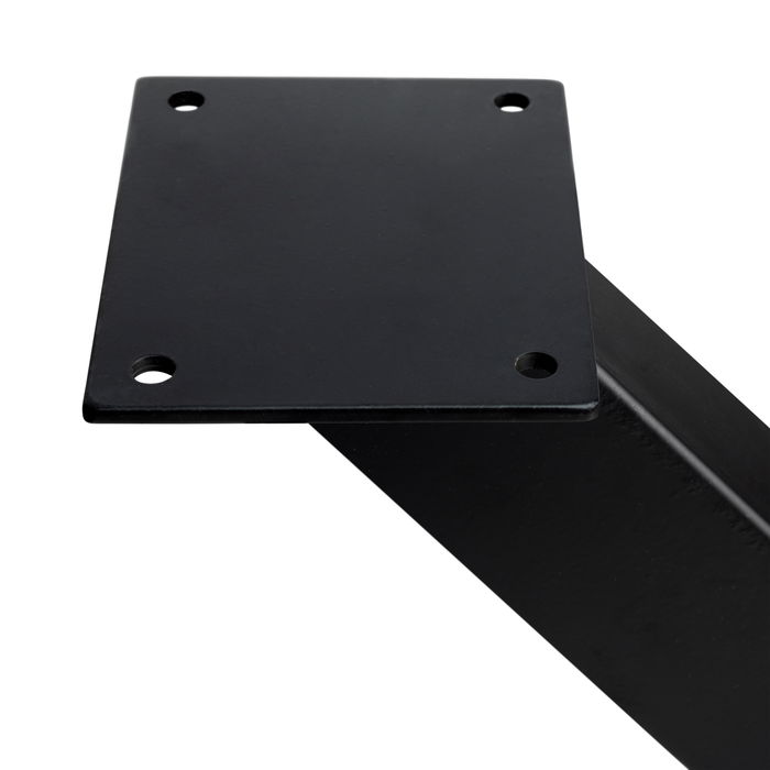 Emuca Jeu de pieds Cross pour table, largeur 695mm, Acier, Peint en noir