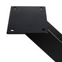 Emuca Jeu de pieds Cross pour table, largeur 695mm, Acier, Peint en noir