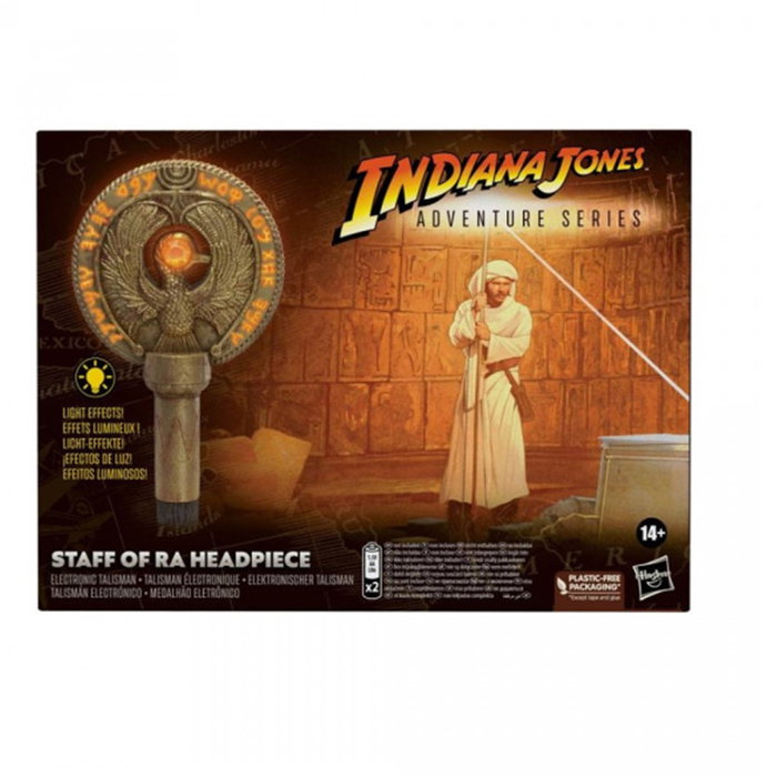 Hasbro Indiana Jones Adventure Series - Talisman électronique de jeu de rôle Vara de Ra - Replica Staff Artifacts