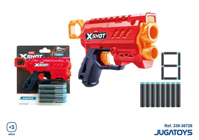 Zuru X-Shot Micro 2.0 - Pistolet Nerf avec 8 fléchettes - À partir de 8 ans