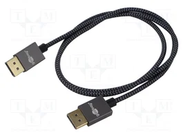 GOOBAY Câble DisplayPort 2.1 - 1m - Noir-Gris