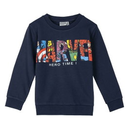 Cerdá Sweat-shirt Marvel en coton brossé - 10 ans - Bleu foncé