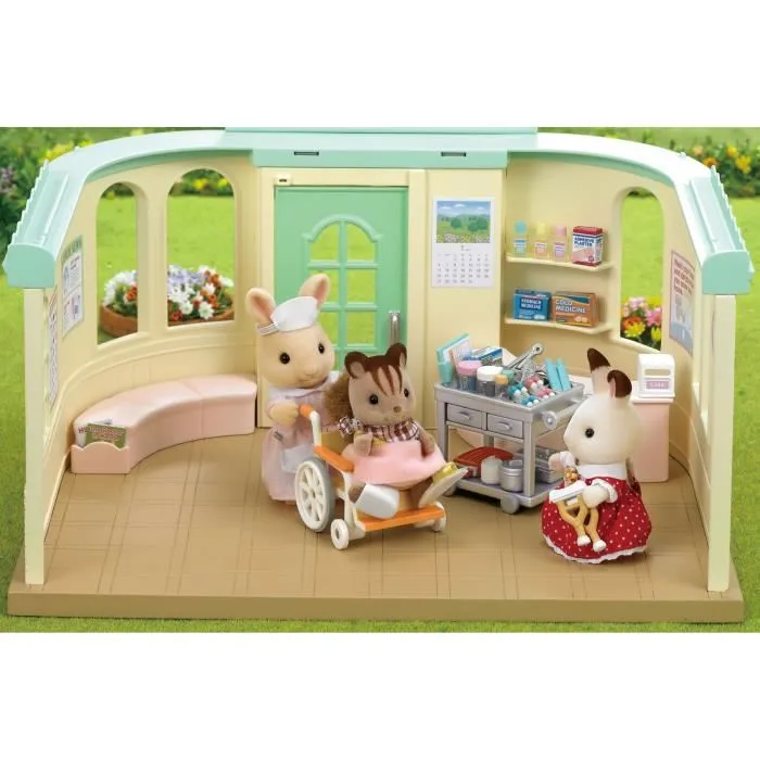 Sylvanian Families - L'Infirmière et accessoires pour soigner et nourrir les patients - Figurines miniatures