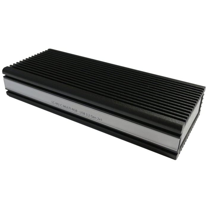 LC-Power LC-M2-C-MULTI-RGB Boîtier SSD M.2 avec éclairage RGB LC-Power LC-M2-C-MULTI-RGB Boîtier SSD M.2 avec éclairage RGB