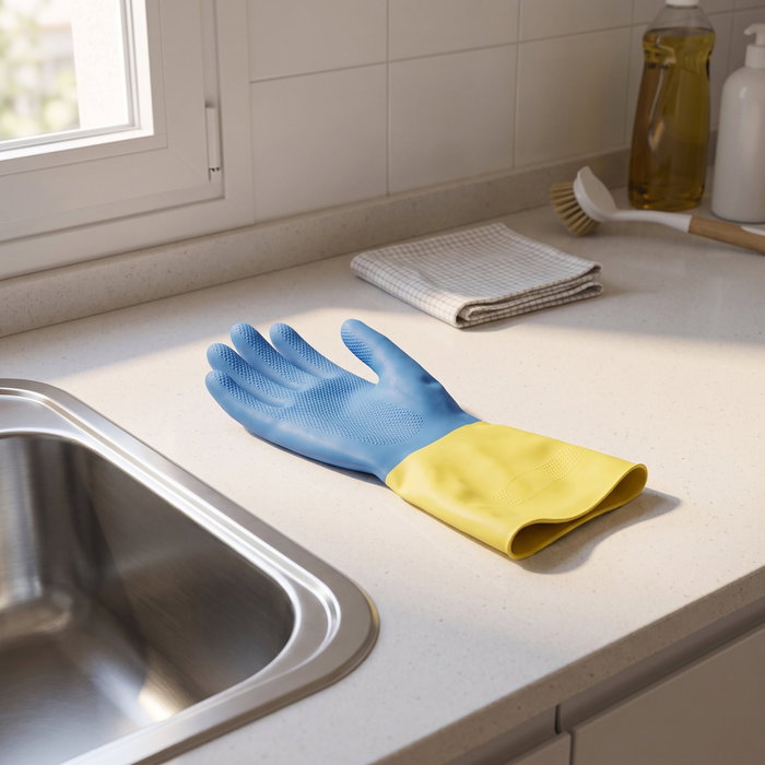IGARTEX Gants en latex bicolore diamanté flocqué