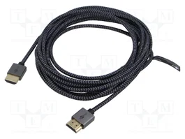 GOOBAY Câble HDMI 2.0 Haute Vitesse 5m Noir-Gris