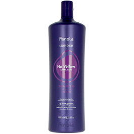 Fanola Shampoing NO YELLOW EXTRA 1000 ml Anti-Jaunissement pour Cheveux Blonds Décolorés Gris