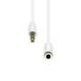 ProXtend Câble d'Extension Mini-Jack 4 Broches Mince Blanc 5 m - Pour Audio