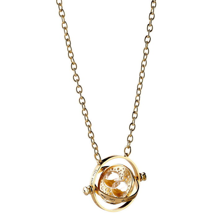 THE CARAT SHOP - Collier Giratiempos Harry Potter rotatif avec pendentif doré et sablier tournant THE CARAT SHOP - Collier Giratiempos Harry Potter rotatif avec pendentif doré et sablier tournant