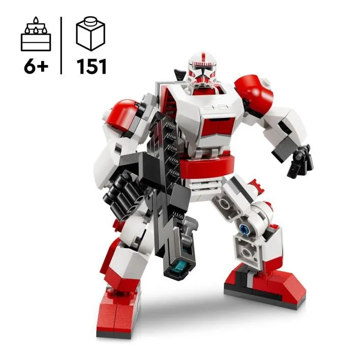 Lego 75448 Star Wars Robot Shock Trooper Clone - Jouet de Construction pour Enfants de 6 Ans et Plus, Figurine Articulée