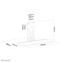 Neomounts KEYB-V200BLACK - Support de bureau universel pour clavier et souris ergonomique, adaptable gaucher/droitier, VESA 75/100, 2kg max - Noir