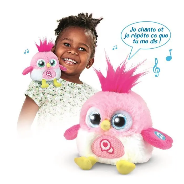 Vtech Lolibirds - Oiseau interactif rose qui répète et s'illumine - Version française