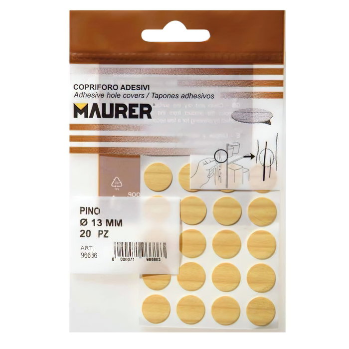 MAURER Cache-vis adhésifs pin (blister 20 unités)