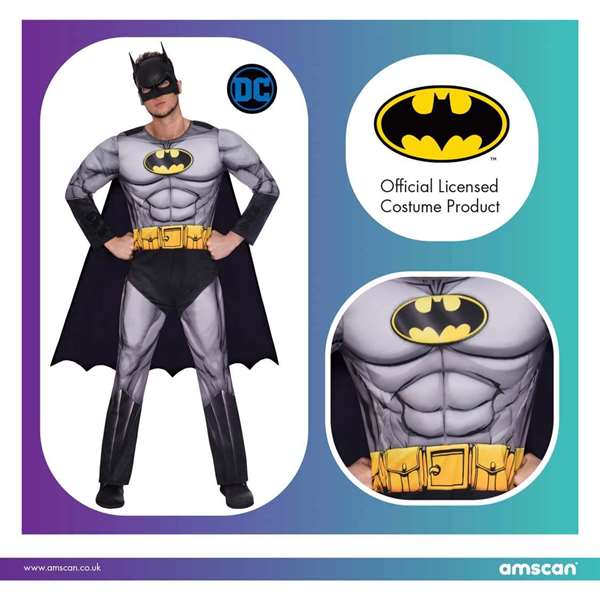 Rubie's W.B. Disguise Déguisement adulte Batman classique, taille L, noir