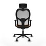 Piqueras y Crespo Chaise de Bureau avec Appui-tête Jorquera 1D036N2 Orange