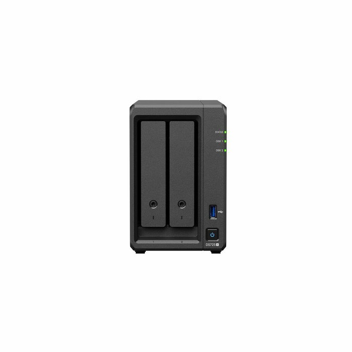 Synology DS725+ Serveur NAS 2 baies, 4 Go RAM, Noir