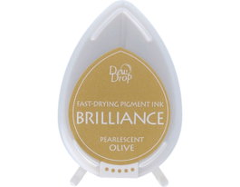 Tsukineko BRILLIANCE Tampon encreur Oliva perlado effet nacarado