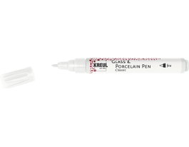 Kreul Rotulador vidrio y porcelana GLASS&PORCELAIN Classic brillante Blanco Fine