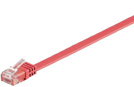 MicroConnect Câble réseau plat CAT6 U/UTP 1m Rouge