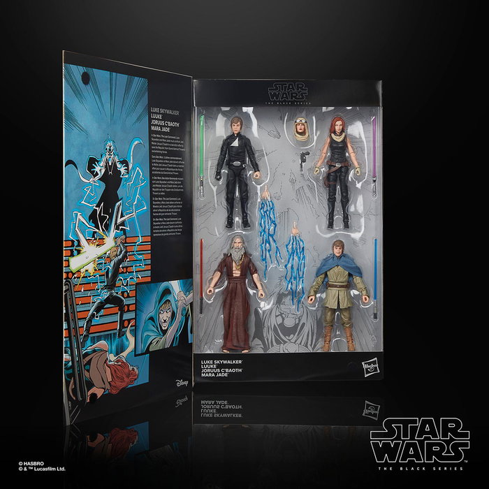Hasbro Star Wars The Black Series - Pack de 4 Figurines 15 cm (F9227 The Last Command) : Luke Skywalker, Luuke, Joruus C'baoth, Mara Jade - Jouet +4 ans