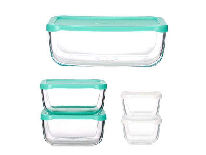 PASABAHCE Set de 5 Boîtes de Conservation Snow Box