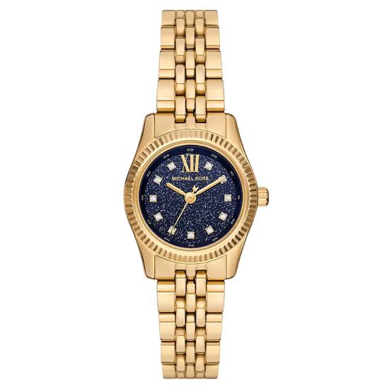 Michael Kors MK4802 Montre pour Femme Dorée et Bleue Michael Kors MK4802 Montre pour Femme Dorée et Bleue