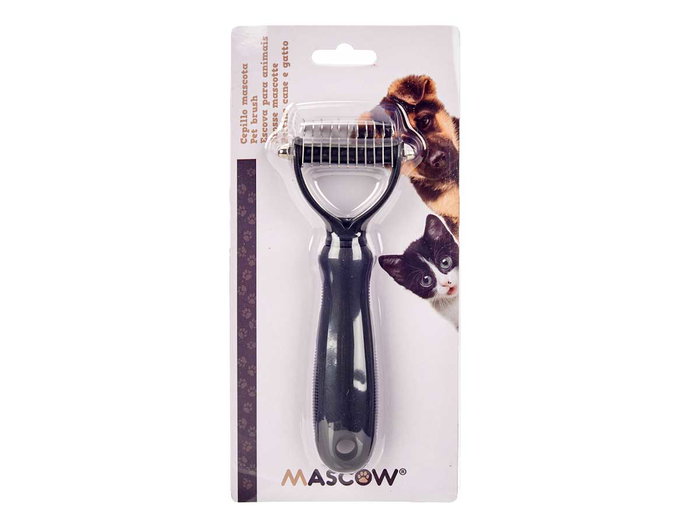 Mascow Brosse à Lame pour Animal de Compagnie avec Poignée en Silicone 6,5 x 17 x 3 cm (Set de 24)