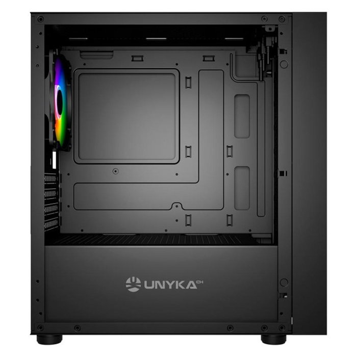 Unykach MIR B200 Boîtier Gaming Micro ATX Noir ARGB