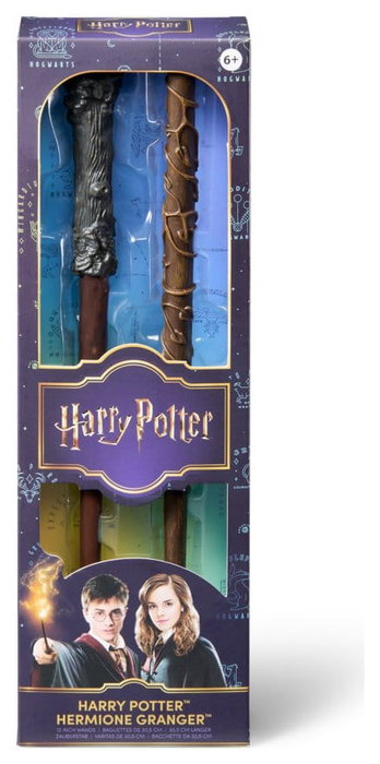 Noble Collection Harry Potter Réplique Roleplay Pack de 2 Baguettes Harry Potter & Hermione Granger 31 cm