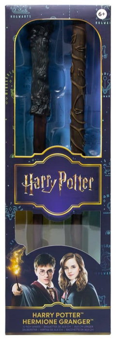 Noble Collection Harry Potter Réplique Roleplay Pack de 2 Baguettes Harry Potter & Hermione Granger 31 cm