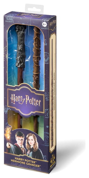 Noble Collection Harry Potter Réplique Roleplay Pack de 2 Baguettes Harry Potter & Hermione Granger 31 cm