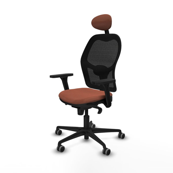 Piqueras y Crespo Chaise de Bureau avec Appui-tête Jorquera 3D036G1 Marron Noir